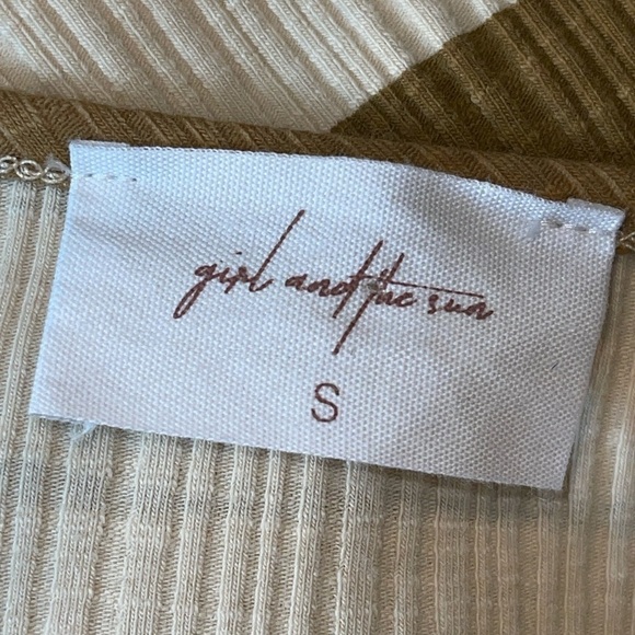 Girl And The Sun Women's Dress Size S Cream/Beige/Tan Maxi Pullover Cap Sleeve - Picture 8 of 10